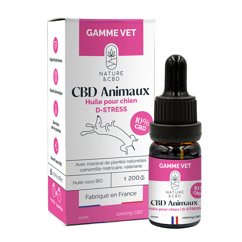 Huile CBD D‑STRESS – Gamme Animaux